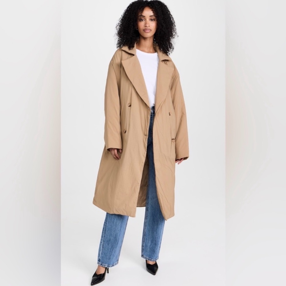 Good American Oversized Puffer Trench Coat, New With Tags